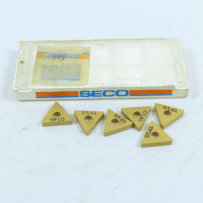 Seco TNMA322 TNMA160308 TP10 Grade Carbide Grooving/Turning Inserts Lot Of 6