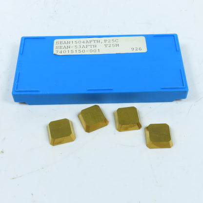 Seco SEAN1504AFTN Square Positive Carbide Milling Insert T25M/P25C Lot Of 4