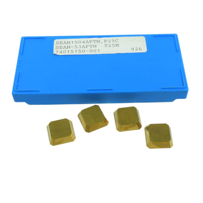 Seco SEAN1504AFTN Square Positive Carbide Milling Insert T25M/P25C Lot Of 4