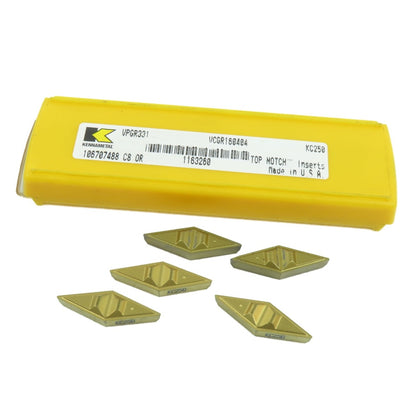 Kennametal VCGR160404 KC250 Grade Carbide Profiling/Turning Insert Lot Of 5