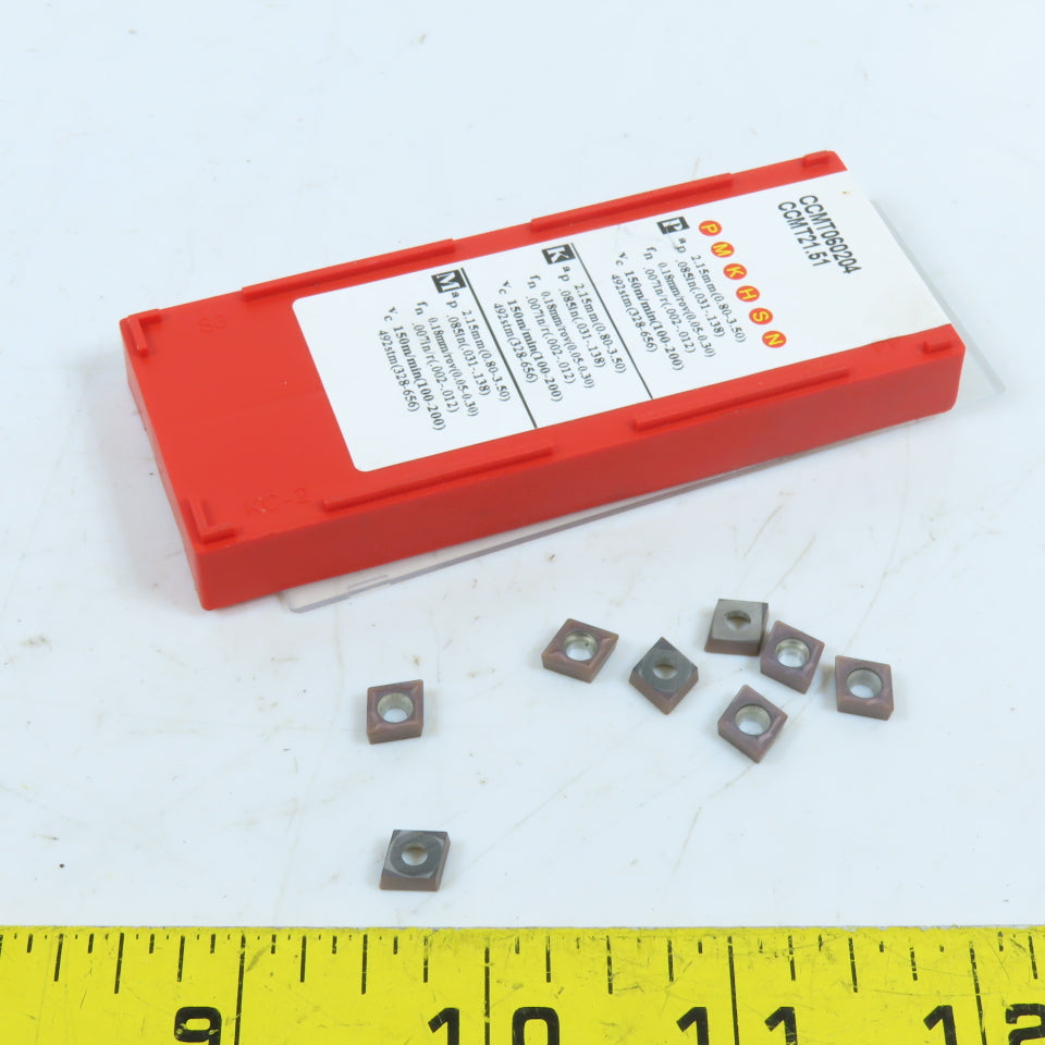 Kennametal CCMT21.51 Carbide Turning Inserts P-M-K-H-S-N Grade Lot Of 8