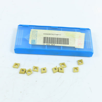 KPT Kaiser 11.654.840 CC060815C7TNP11 Carbide Turning Insert Lot Of 10