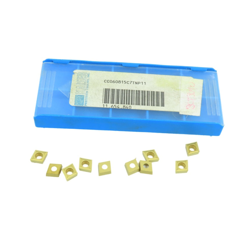 KPT Kaiser 11.654.840 CC060815C7TNP11 Carbide Turning Insert Lot Of 10