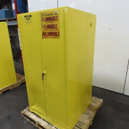 Justrite 25600 60 Gallon Flammable Liquid Storage Cabinet 34" x 34" x 65"