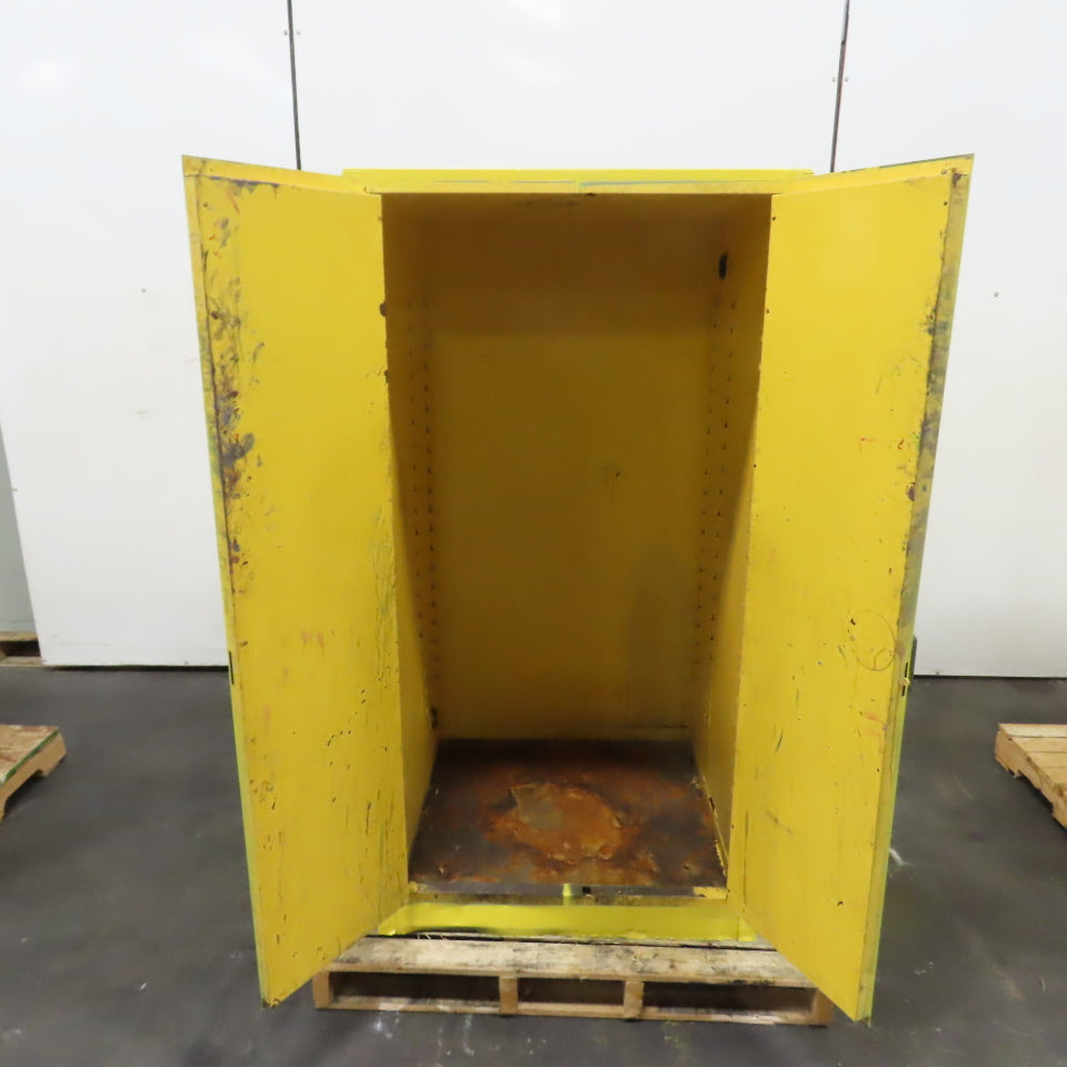 Justrite 25600 60 Gallon Flammable Liquid Storage Cabinet 34" x 34" x 65"