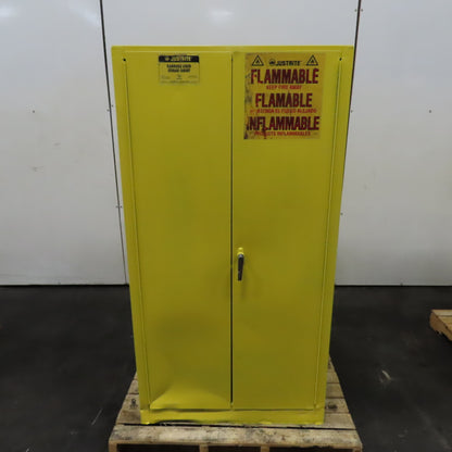 Justrite 25600 60 Gallon Flammable Liquid Storage Cabinet 34" x 34" x 65"