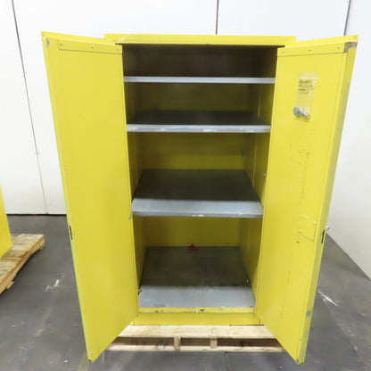Se-Cure-All 60 Gallon Flammable Liquid Storage Cabinet 34" x 34" x 65" 3-Shelf