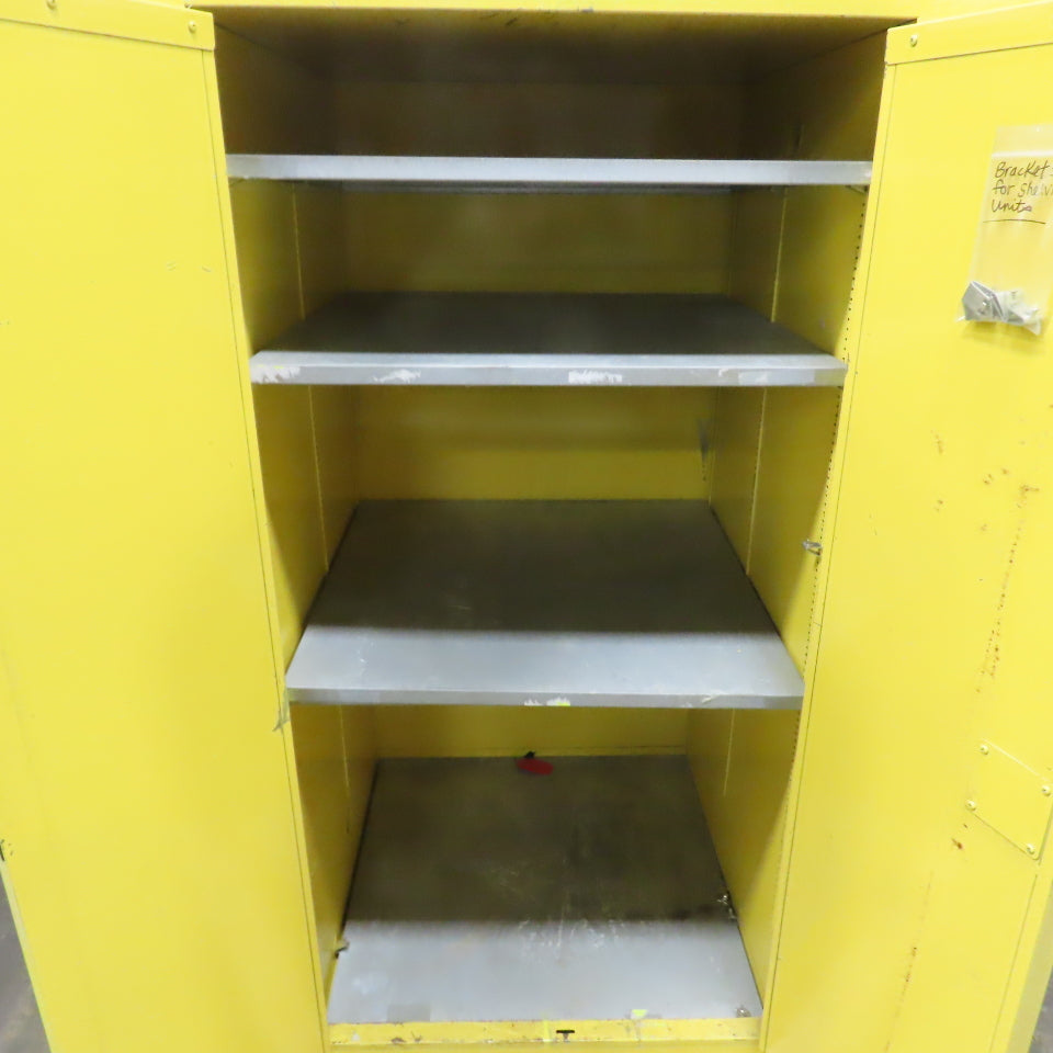 Se-Cure-All 60 Gallon Flammable Liquid Storage Cabinet 34" x 34" x 65" 3-Shelf
