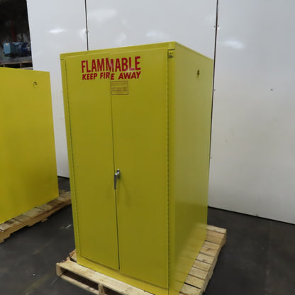 Se-Cure-All 60 Gallon Flammable Liquid Storage Cabinet 34" x 34" x 65" 3-Shelf