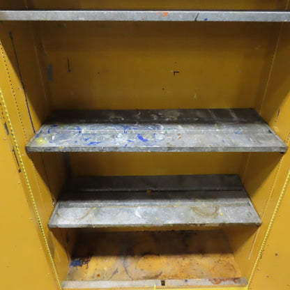 Justrite 25450 45 Gallon Flammable Liquid Storage Cabinet 43"x18"x65" 3-Shelf