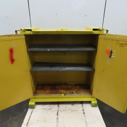 Lab Safety P340 40 Gallon Flammable Liquid Storage Cabinet 43"x18"x45" 2-Shelf