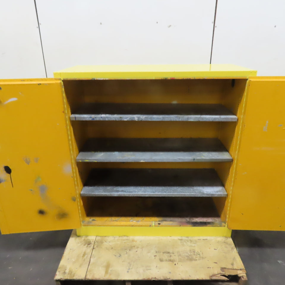 30 Gallon Flammable Liquid Storage Cabinet 43"x18"x45" 3-Shelf
