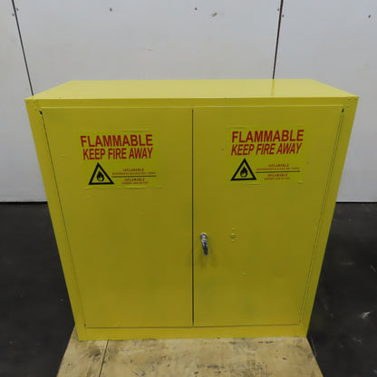 30 Gallon Flammable Liquid Storage Cabinet 43"x18"x45" 3-Shelf
