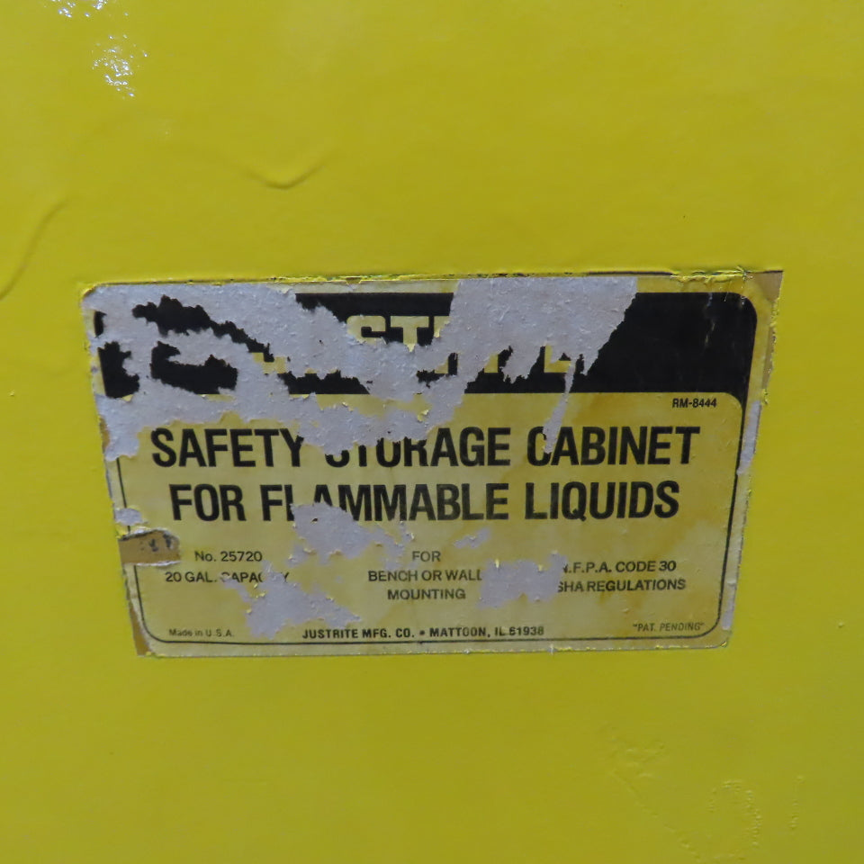 20 Gallon Flammable Liquid Storage Cabinet 43"x12"x44" 3-Shelf