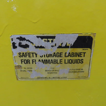 20 Gallon Flammable Liquid Storage Cabinet 43"x12"x44" 3-Shelf