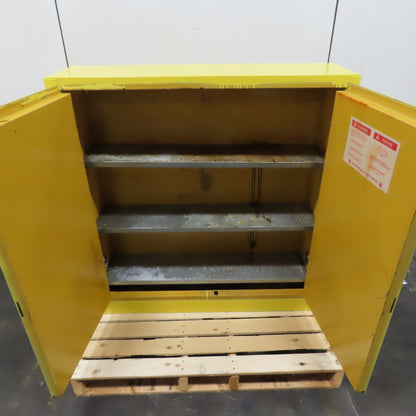 20 Gallon Flammable Liquid Storage Cabinet 43"x12"x44" 3-Shelf