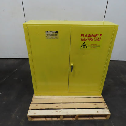 20 Gallon Flammable Liquid Storage Cabinet 43"x12"x44" 3-Shelf