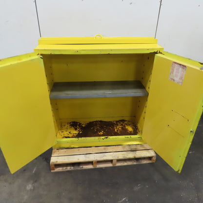 Justrite 30 Gallon Flammable Liquid Storage Cabinet 43"x18"x45" 1-Shelf