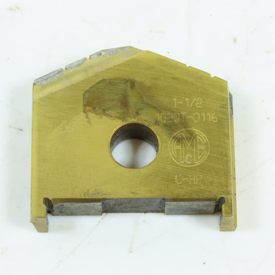 AMEC 1023T-0116 1-1/2" C Series HP Spade Drill Insert TiN Coated
