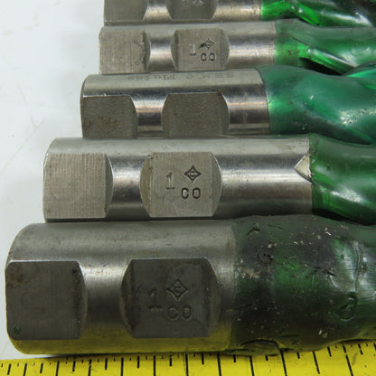 Cleveland 1" 2 & 4 Flute Cobalt End Mill Weldon Shank Misc. Lengths Lot Of 6