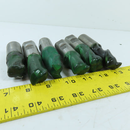 Cleveland 1" 2 & 4 Flute Cobalt End Mill Weldon Shank Misc. Lengths Lot Of 6