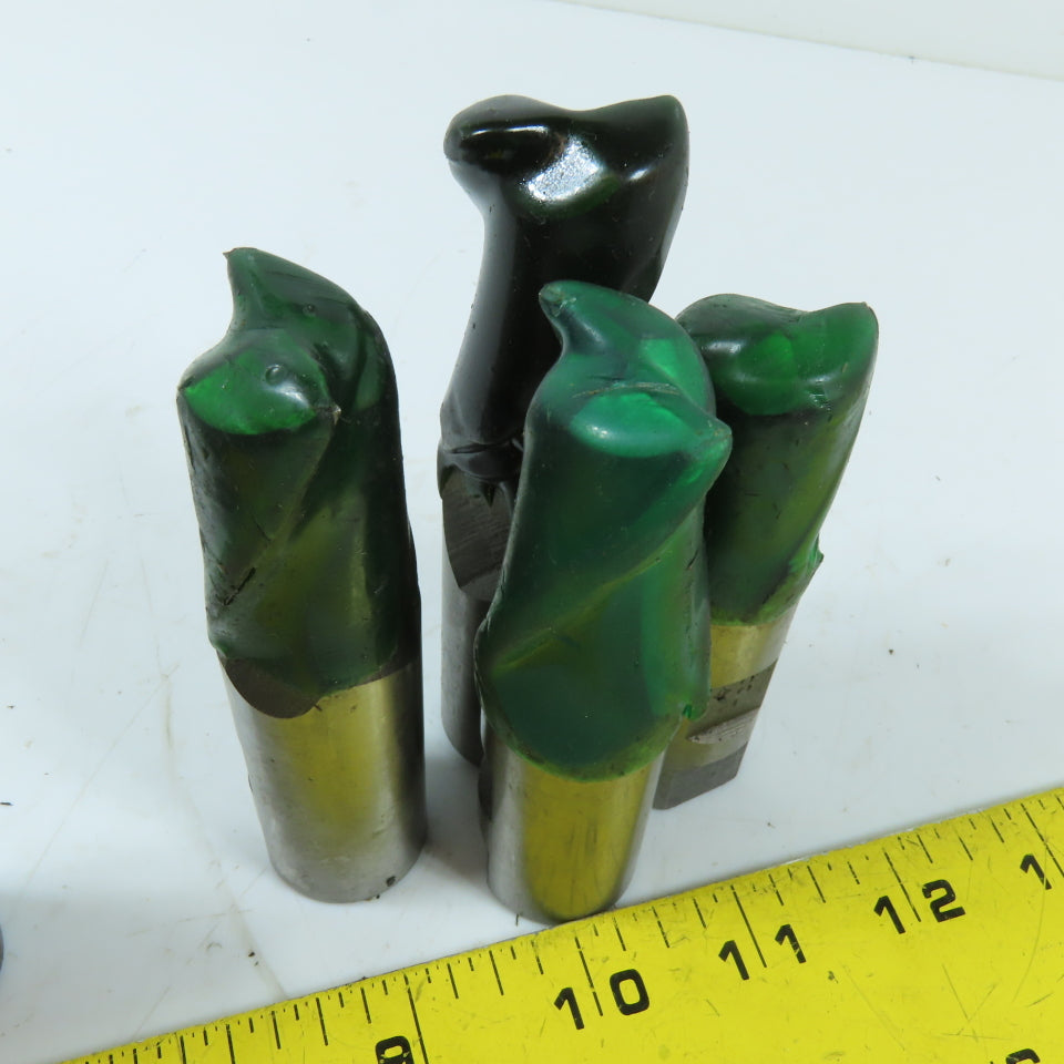Cleveland 1" 2 & 4 Flute Cobalt End Mill Weldon Shank Misc. Lengths Lot Of 6