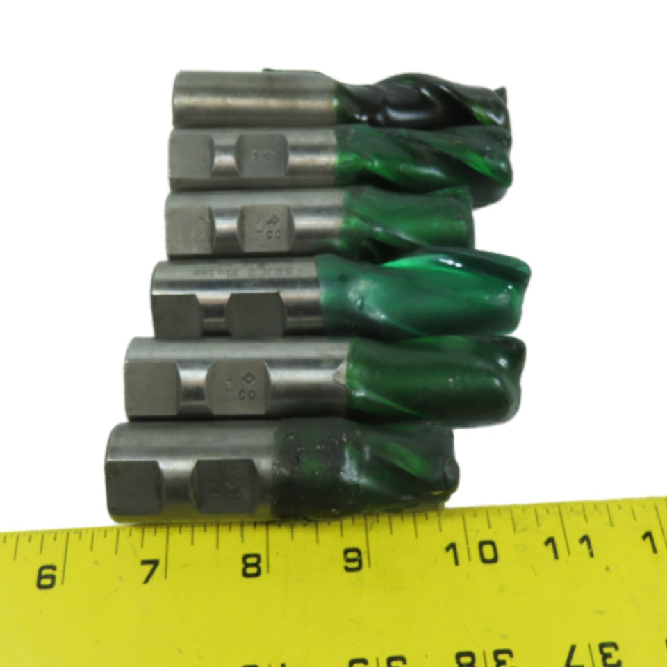 Cleveland 1" 2 & 4 Flute Cobalt End Mill Weldon Shank Misc. Lengths Lot Of 6