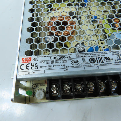 Mean Well LRS-200-24 24V 8.8A 200W Enclosed Switching Power Supply Lot of 2