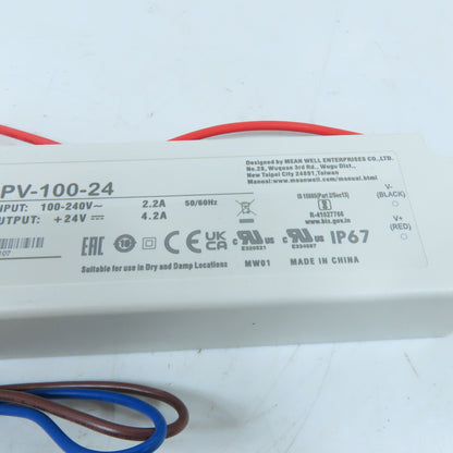 MEAN WELL LPV-100-24 100W IP67 Waterproof LED Driver Power Supply 24VDC
