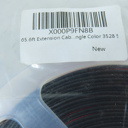 JACKYLED N/A 65.6ft 2-Pin LED Strip Extension Cable 22AWG Black/Red