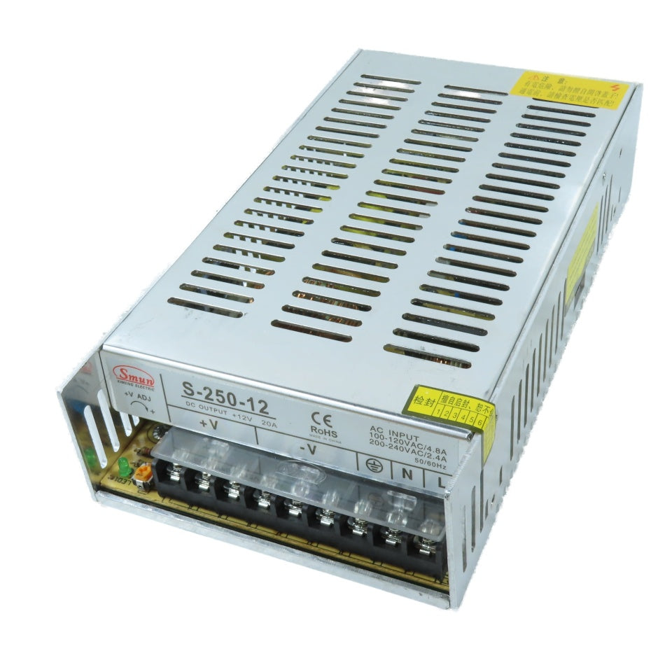 Smun S-250-12 250W 12V 20A DC Switching Power Supply 110/220VAC Input