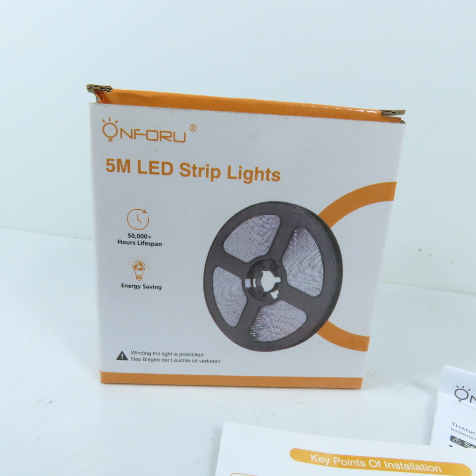 Onforu ULSAD011201-1 DT5 16.4ft 5M 6000K Daylight Dimmable LED Strip Light Kit