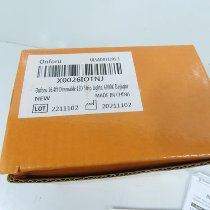 Onforu ULSAD011201-1 DT5 16.4ft 5M 6000K Daylight Dimmable LED Strip Light Kit