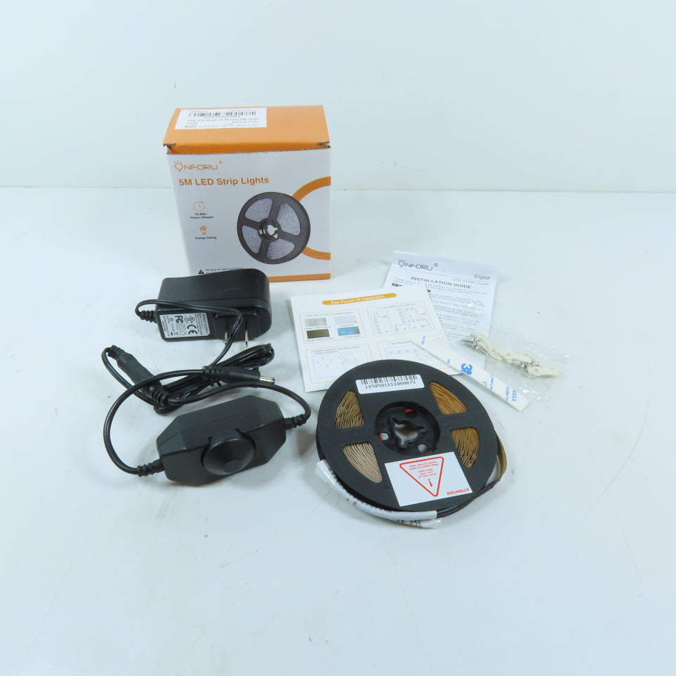 Onforu ULSAD011201-1 DT5 16.4ft 5M 6000K Daylight Dimmable LED Strip Light Kit