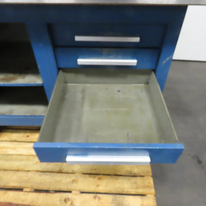 Kennedy 54"x 20.25"W Top Industrial Workbench Station 5-Drawer Cabinet 34.5"Tall