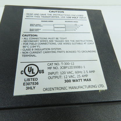 Edge Lighting JCBP12D300B1-1 T-300-12 300W Magnetic Remote Transformer 12V