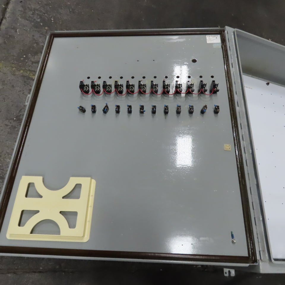 Wiegmann N12423610 42" x 36" x 10" Hinged Electrical Enclosure W/ Backplate