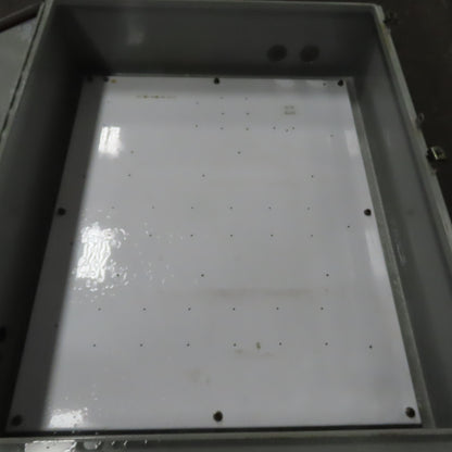Wiegmann N12423610 42" x 36" x 10" Hinged Electrical Enclosure W/ Backplate