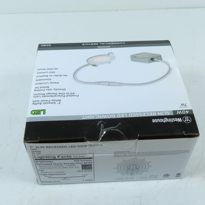 Westinghouse 52180 3" Slim Recessed LED Downlight 4000K 120V Dimmable