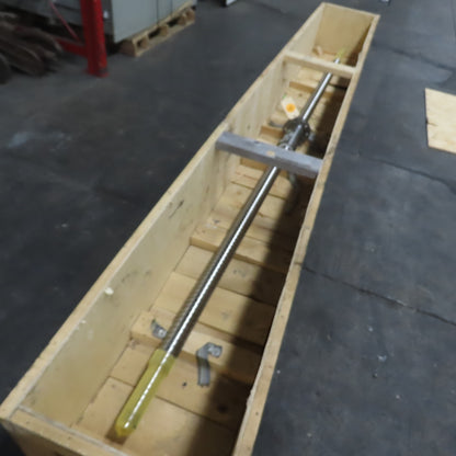 60mm OD Single Start 20mm Lead Ball Screw 125"OAL 107" Screw Length
