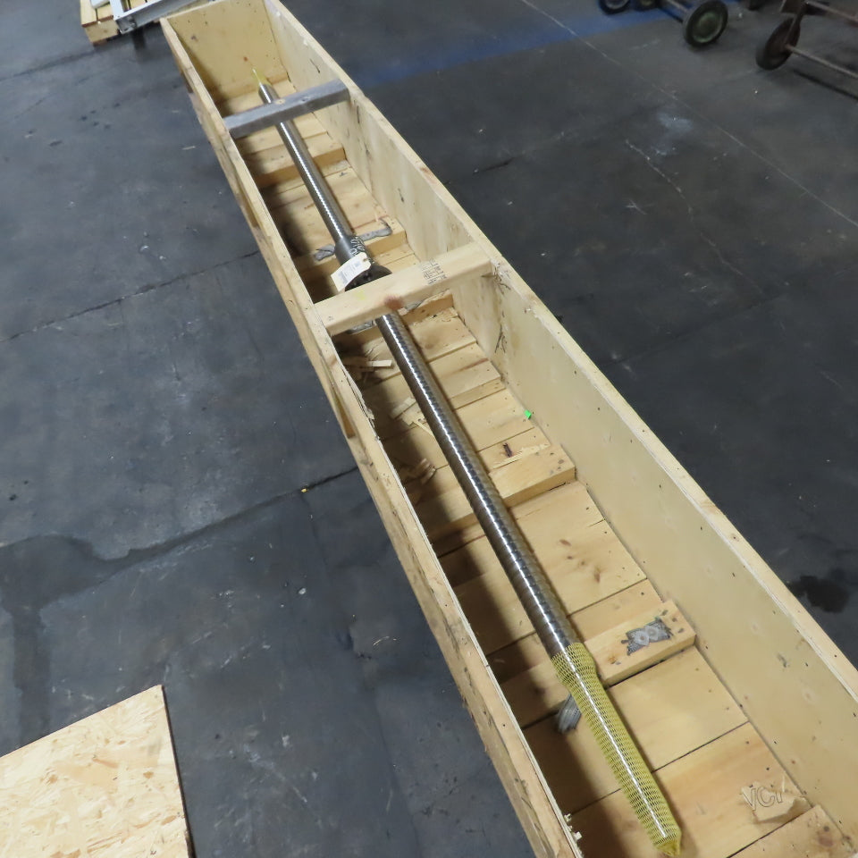 60mm OD Single Start 20mm Lead Ball Screw 125"OAL 107" Screw Length