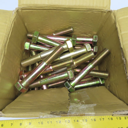 Fastenal 7/8"-9 x 6" Yellow Zinc Hex Head Bolt Gr.8 Lot Of 28