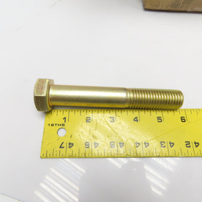 Infacso 7/8"-9 x 6" Yellow Zinc Hex Head Bolt Gr.8 Lot Of 34