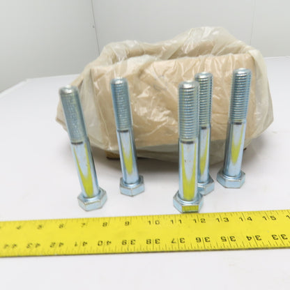 Infacso 7/8"-9 x 6" Zinc Hex Head Bolt Gr.5 Lot Of 25