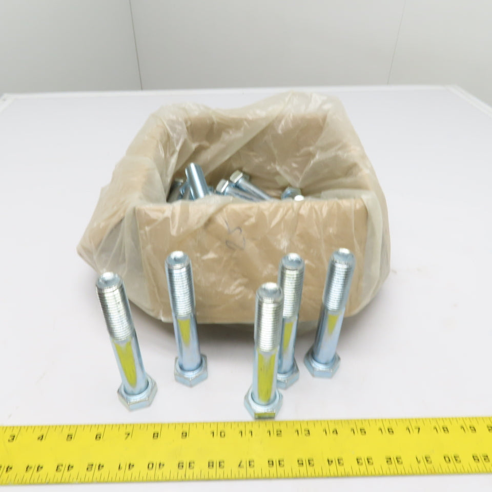 Infacso 7/8"-9 x 6" Zinc Hex Head Bolt Gr.5 Lot Of 25