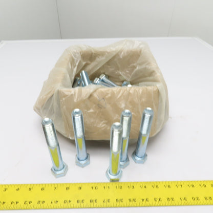 Infacso 7/8"-9 x 6" Zinc Hex Head Bolt Gr.5 Lot Of 25