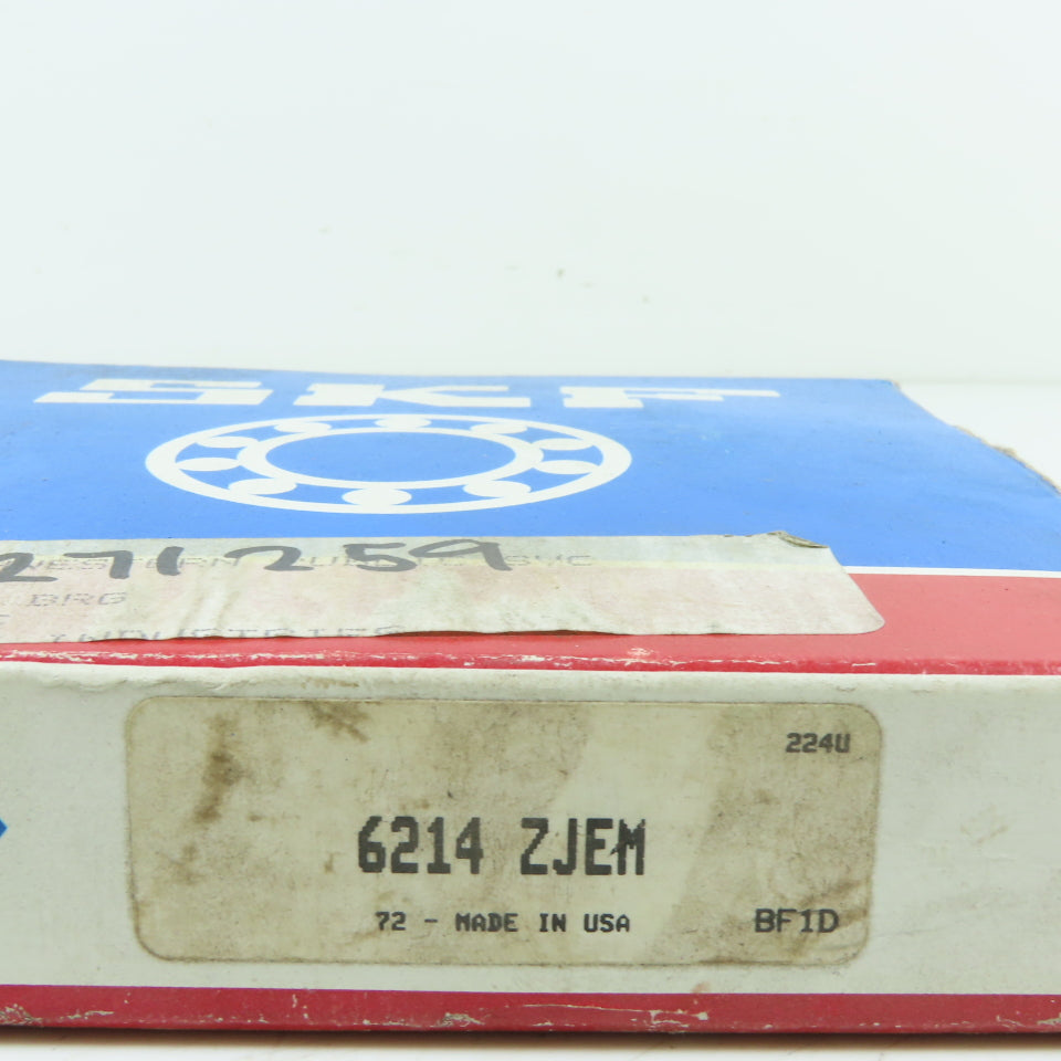 SKF 6214 ZJEM Single Shield Deep Groove Ball Bearing 70x125x24mm