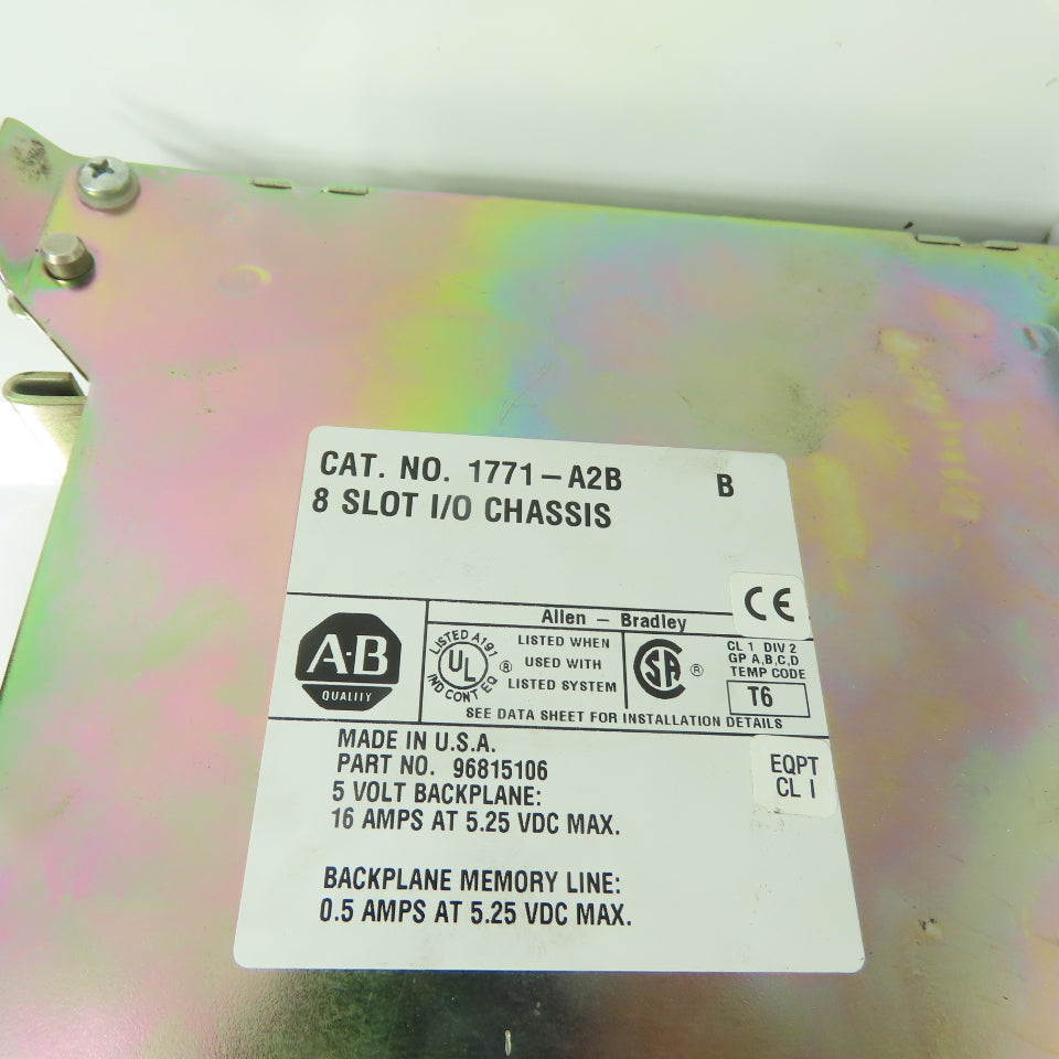 Allen-Bradley 1771-A2B 8-Slot I/O Chassis Rack Ser B