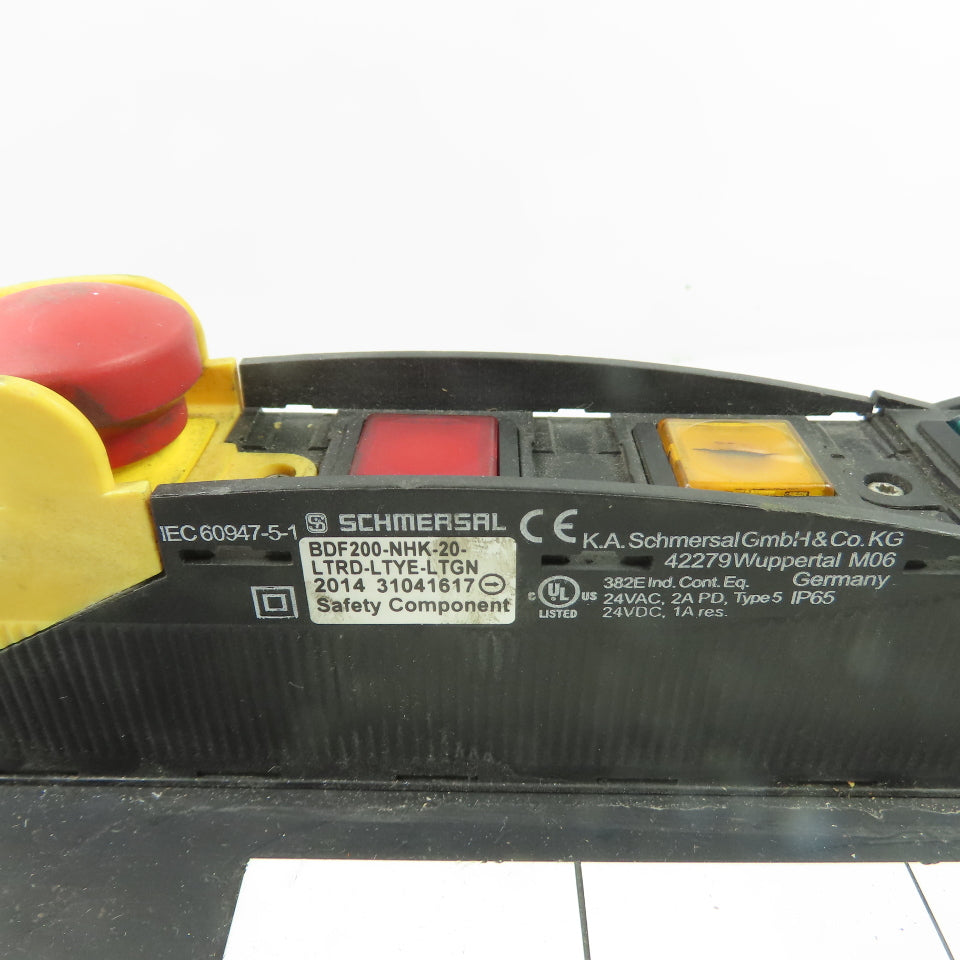 Schmersal BDF200-NHK-20-LTRD-LTYE-LTGN Slender E-Stop Control Station 24VAC