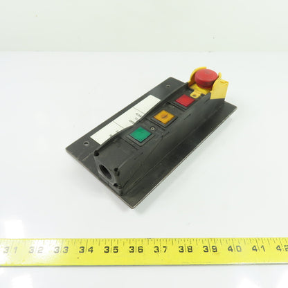Schmersal BDF200-NHK-20-LTRD-LTYE-LTGN Slender E-Stop Control Station 24VAC